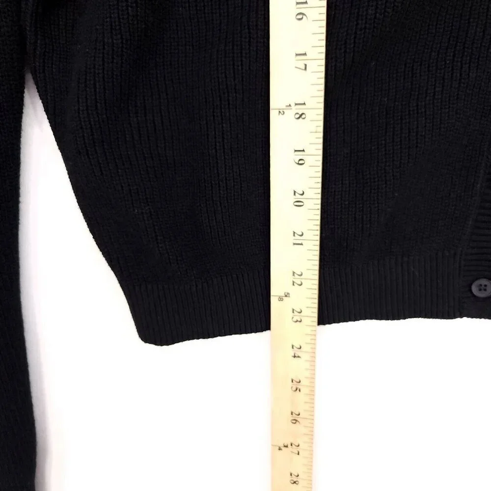 BP. Crochet Cardigan Plus Size 2X Black Button Up Cropped Long Sleeve - Picture 8 of 13